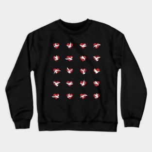 Birds flying in to heart Crewneck Sweatshirt